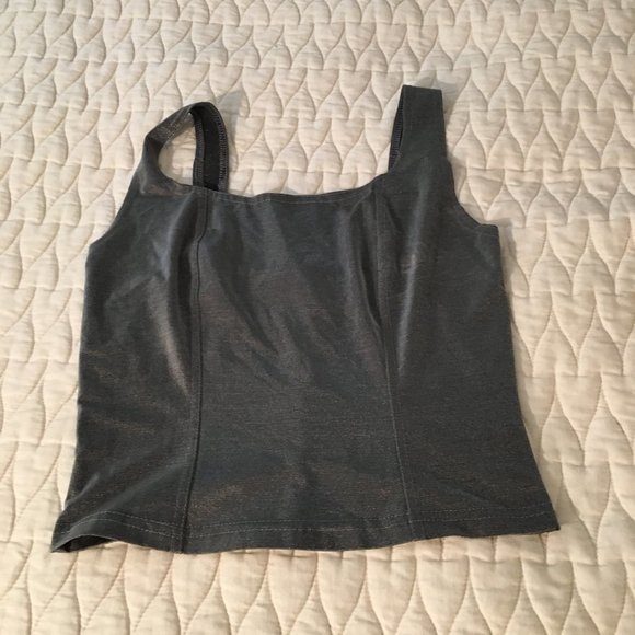 ⭐️ Vintage 90s Wild Fire Silver Metallic Crop Top - Picture 6 of 8